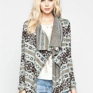 Billabong Geometric Southwestern Waterfall Outdoors Cardigan size Large